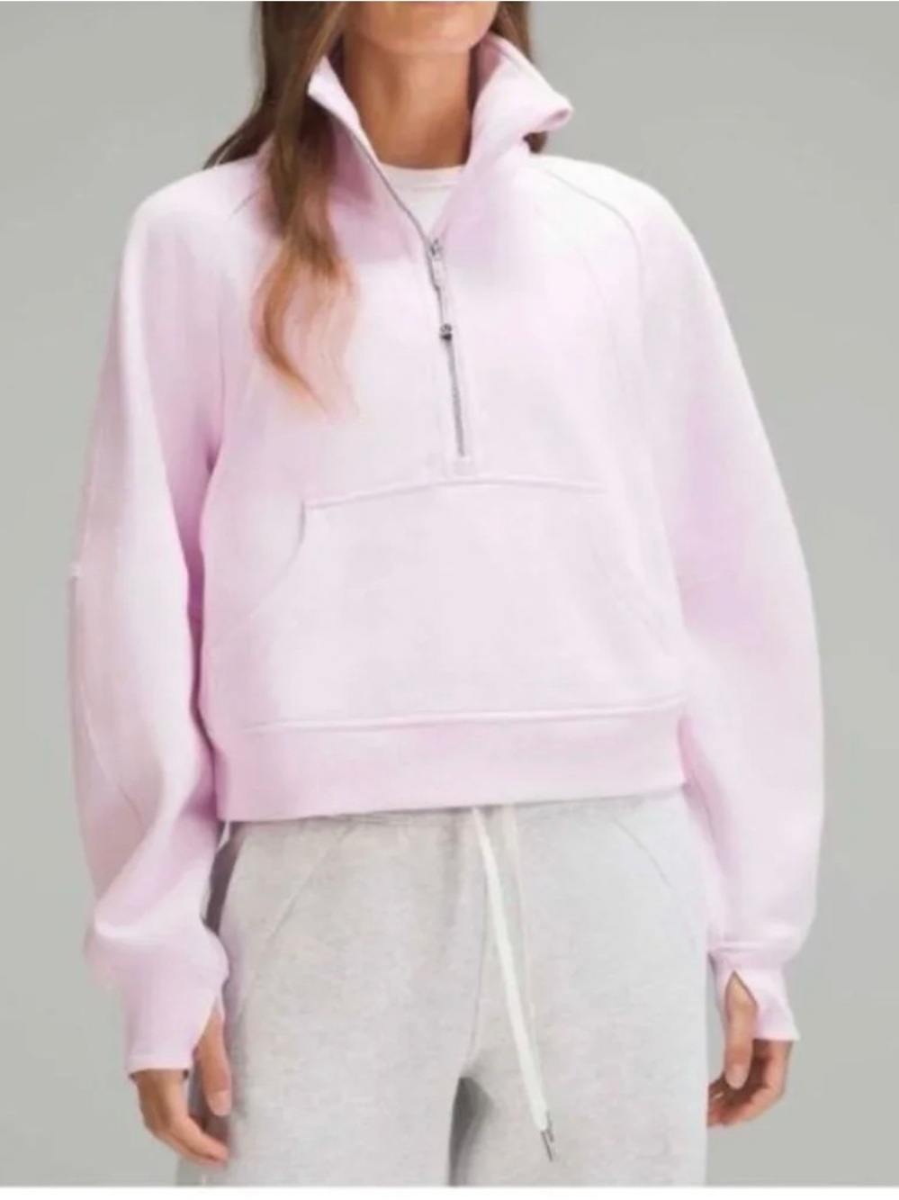 Lululemon Scuba Oversized Funnel-Neck Half Zip - Meadowsweet Pink - Size M/L